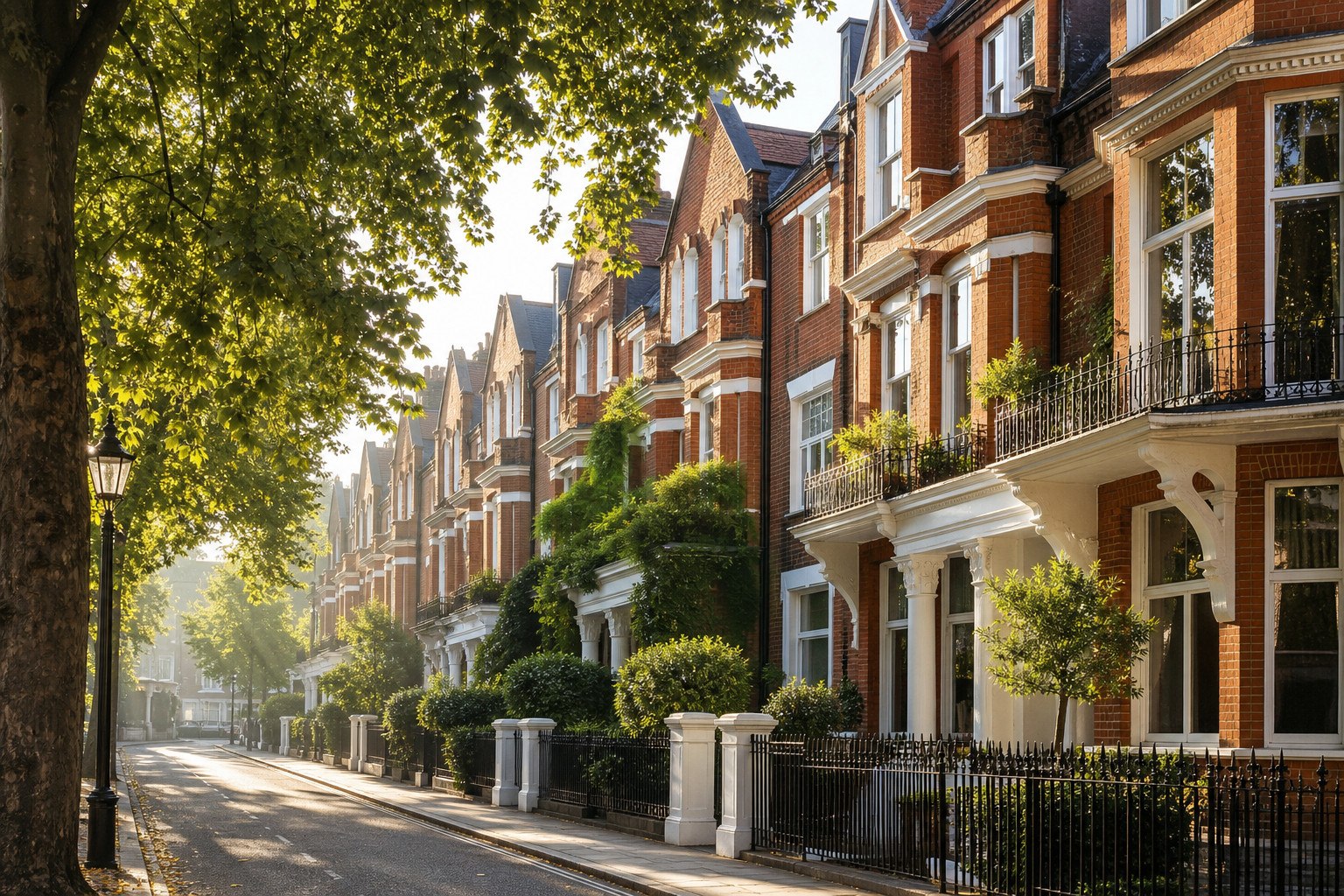 Quiet residential street in London